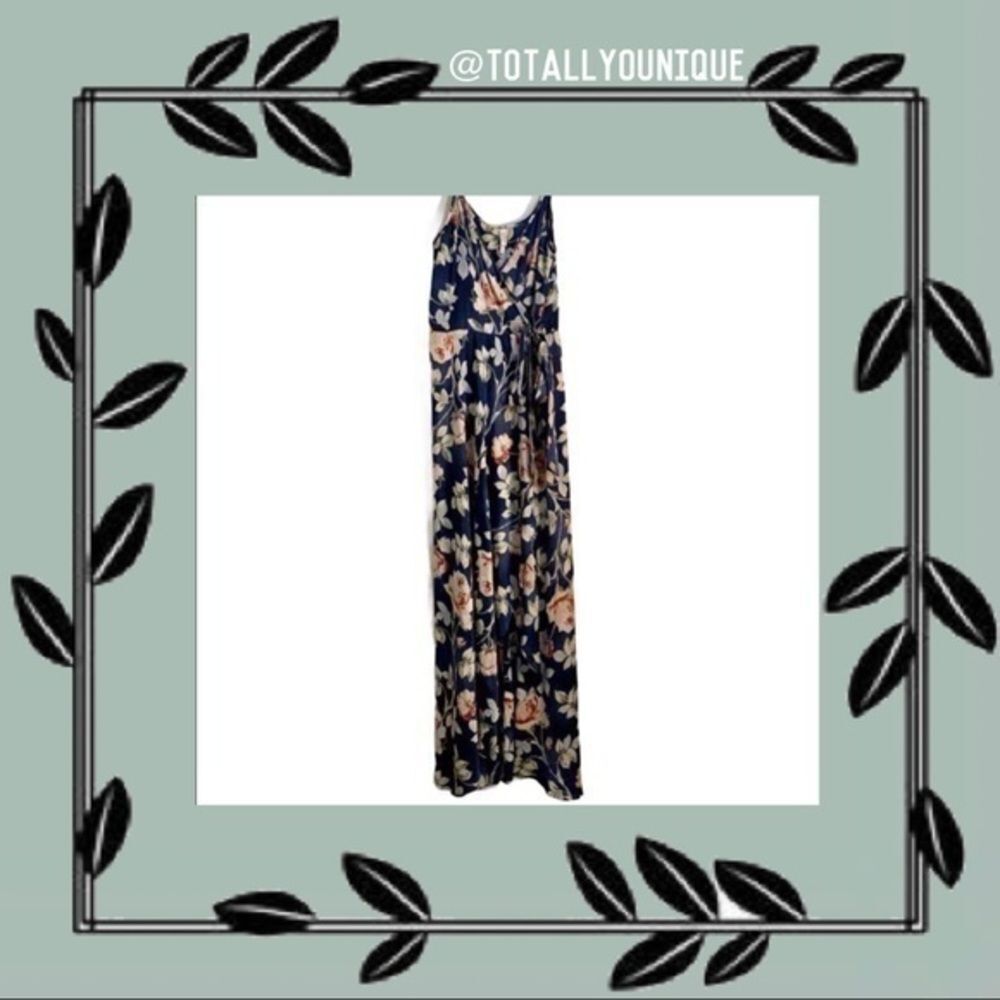 Xhileration Blue Maxi Wrap Dress